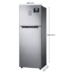 Samsung 256L 3 Star Digital Inverter Frost-Free Double Door Refrigerator | RT30C3433S9/HL | Refined Inox