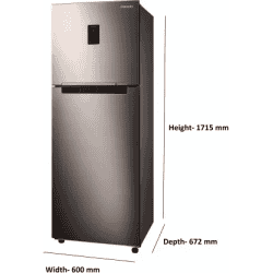 SAMSUNG 312 L Frost Free Double Door 2 Star Convertible Refrigerator | RT37C4642DX/HL | Luxe Brown