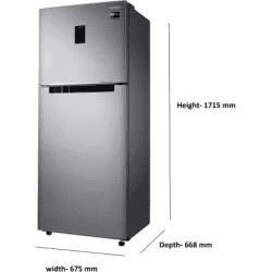SAMSUNG 363 Litres 2 Star Frost Free Double Door Convertible Refrigerator | RT39C5532SL/HL | Real Stainless