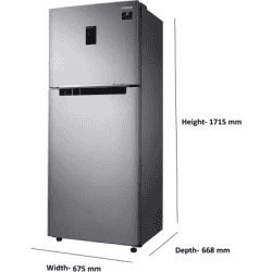 SAMSUNG 355 L Frost Free Double Door 2 Star Convertible Refrigerator | RT39C5C32SL/HL | Real Stainless