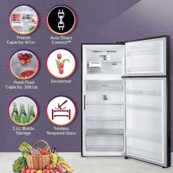 LG Double Door Refrigerator | GL-T422VESX  | 423 L/3 Star | Ebony Sheen