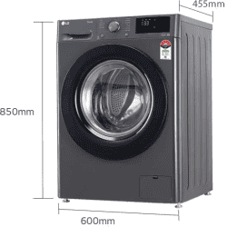 LG | FHV1207Z2M | 7 kg | Fully Automatic Front Load Washing Machine | Black