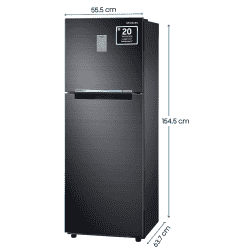 Samsung Digital Inverter Frost-Free Double Door Refrigerator | 236L | 3 Star | Convertible 3 In 1 | Luxe Black | RT28C3733BX/HL