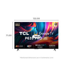 TCL 55P635 Pro | 139 cm (55 inch) | 4K Ultra HD LED Android TV with Google Assistant | Black
