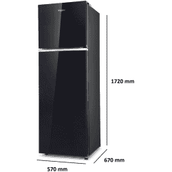 Whirlpool Frost Free Double Door Refrigerator | 292 L | 2 Star | Crystal Black