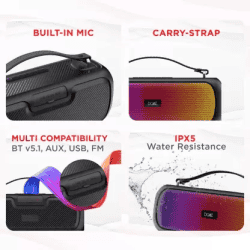 BOAT STONE SYMPHONY | BLUETOOTH SPEAKER | Midnight Black