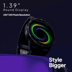 Fire-Boltt Ultimate Stainless Steel Luxury Smartwatch, Bluetooth Calling | 1.39" | Black Metal