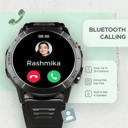 boAt Lunar Fit Smartwatch with Bluetooth Calling | 36.9mm | AMOLED Display/IP67 Water Resistant | Active Black Strap