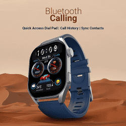 Fire-Boltt Emperor Bluetooth Calling Smartwatch | 1.96" | Silver Blue