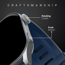 Fire-Boltt Emperor Bluetooth Calling Smartwatch | 1.96" | Silver Blue