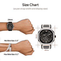 Fire-Boltt Collide Display Smartwatch, Bluetooth Calling | 1.32" | Grey , Black