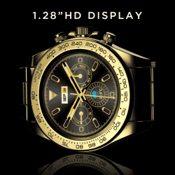 Fire-Boltt Blizzard 1.28 Luxury BT Calling Smartwatch | Gold Strap