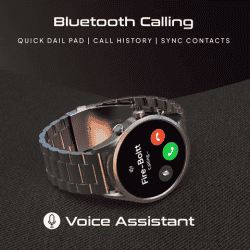 Fire-Boltt Infinity Luxe Vivid HD Round Display, Stainless Steel Luxury Smartwatch Bluetooth Calling |1.6” | Silver Smart watch