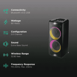 PHILIPS Bluetooth Party Speaker | Black | TAX5206/94