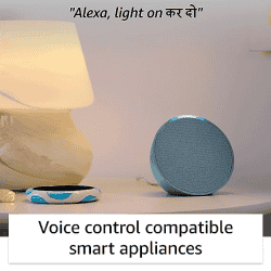 amazon Echo Pop Bluetooth Speaker | Built in Alexa | Smart Wi Fi Speaker | Balanced Bass | Black