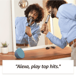 amazon Echo Pop Bluetooth Speaker | Built in Alexa | Smart Wi Fi Speaker | Balanced Bass | Black