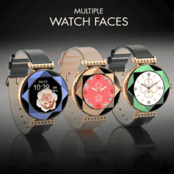 FIRE-BOLTT Emerald Smartwatch with Bluetooth Calling | HD Display | IP68 Water Resistant | Rose Gold Strap