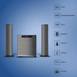 Philips Bluetooth Home Theatre | 2.1 Channel | 120 W | Black | MMS2220B/94