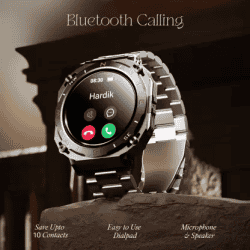 boAt Enigma X500 Smartwatch with Bluetooth Calling | AMOLED Display | IP68 Sweat Resistant | Classic Silver