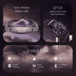 boAt Enigma X600 Smartwatch with Bluetooth Calling | AMOLED Display | IP68 Water Resistant | Jet Black Strap