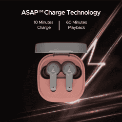 boAt Airdopes 411 ANC In Ear TWS Earbuds with Active Noise Cancellation | Grey Hurricane