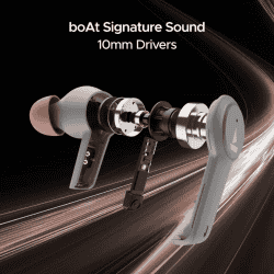 boAt Airdopes 411 ANC In Ear TWS Earbuds with Active Noise Cancellation | Grey Hurricane