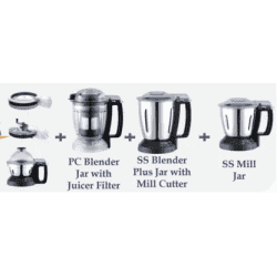 Panasonic Mixer Grinder | 4 Jars | Black | MX AE 475