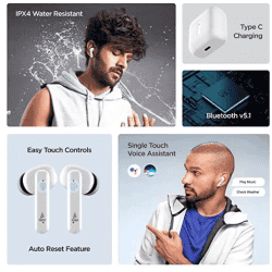 boAt AIRDOPES 148 Bluetooth Headset | White purity