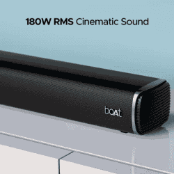 boAt Aavante Bar 2400 Bluetooth Soundbar | Wired Subwoofer | 5.1 Channel | Black