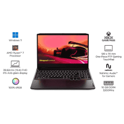 Lenovo IdeaPad Gaming 3 AMD Ryzen 5 5600H | 16GB/512GB SSD | 82K2025NIN | FHD IPS 120Hz Gaming Laptop | Black