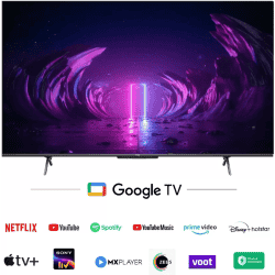 Vu The GloLED Series 4K Smart LED Google TV | 139 cm (55 Inch) | Grey