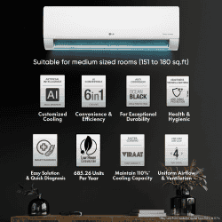 LG 1.5 Ton 5 Star | RS-Q19CNZE|  Inverter Split AC |  White