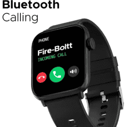 Fire-Boltt Hercules | 1.83" Large Display, BT Calling with Voice Assist & Metal Body Smartwatch | Black Strap, Free Size