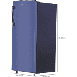 Haier | 205 L |  Direct Cool Single Door 3 Star Refrigerator | HRD-2263BRB-N | Radish Blue