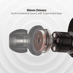 BOAT 258 PRO PLUS ROCKERZ BLUETOOTH HEAD| Active Black