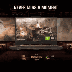 ASUS TUF Gaming F15 | 2023|  with 90WHr Battery Intel H-Series Intel Core i7 12th Gen 12700H -  | 16 GB| 512 GB SSD |Windows 11 Home| 8 GB Graphics  | NVIDIA GeForce RTX 4060/144 Hz |140 W | FX507ZV-LP094W Gaming Laptop