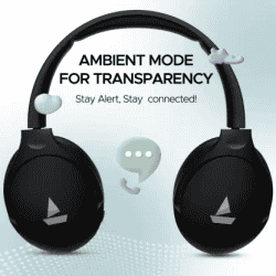 boAt Rockerz 551 ANC Charge Bluetooth Headset | Stellar Black