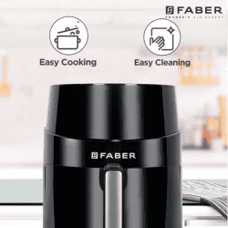 FABER 4.5L 1500 Watt Digital Air Fryer with Rapid Air Technology  | Black