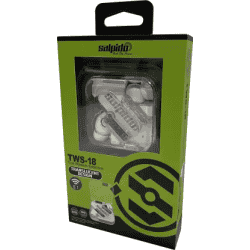 Salpido Ear Waves S06 Ear Buds with Mic True Wireless | Translucent Design | 13mm Driver Bluetooth Headset | White