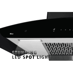 Pureflames Turbo 60 Kitchen Chimney | Black