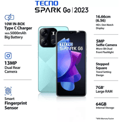 Tecno Spark Go 2023 | 64 GB | 4 GB RAM | UYUNI BLUE