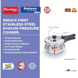 Prestige Deluxe Alpha Svachh 2 L Induction Bottom Pressure Cooker