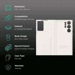 SAMSUNG Smart View Wallet Case for Galaxy S23 Ultra