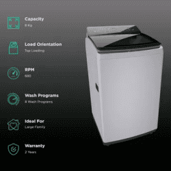 Bosch Fully Automatic Top Load Washing Machine | 8 kg | WOE802S7IN