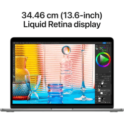 APPLE 2022 MacBook AIR Apple M2 | 8 GB | 512 GB SSD | Mac OS Monterey | MLXX3HN/A | 13.6 Inch | Space Grey | 1.24 Kg