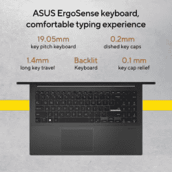 ASUS Vivobook Go 15 Thin & Light Laptop | AMD Ryzen 5 7520U | 15.6" FHD OLED | Black | E1504FA-LK542WS