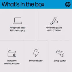 HP | Spectre x360 | OLED Eyesafe Intel Evo | Intel Core i7 | 13th Gen 1355U | 32 GB | 1 TB SSD | ef2034TU | Laptop
