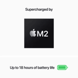APPLE 2022 MacBook AIR Apple M2 | 8 GB | 512 GB SSD | Mac OS Monterey | MLXX3HN/A | 13.6 Inch | Space Grey | 1.24 Kg