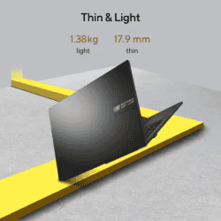 ASUS Vivobook Go Thin and Light Laptop | Ryzen 3 Quad Core 7320U | E1404FA-NK322WS | 8 GB/512 GB SSD/Windows 11 Home | Mixed Black
