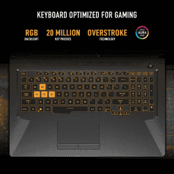 ASUS TUF Gaming F15 Gaming Laptop | FX506HE-HN385WS | Ci7-11800H/16GB/1TB SSD | RTX3050TI-4GB/15.6 FHD | Black